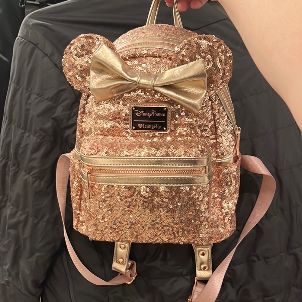 Disney Rose Gold Loungefly backpack
